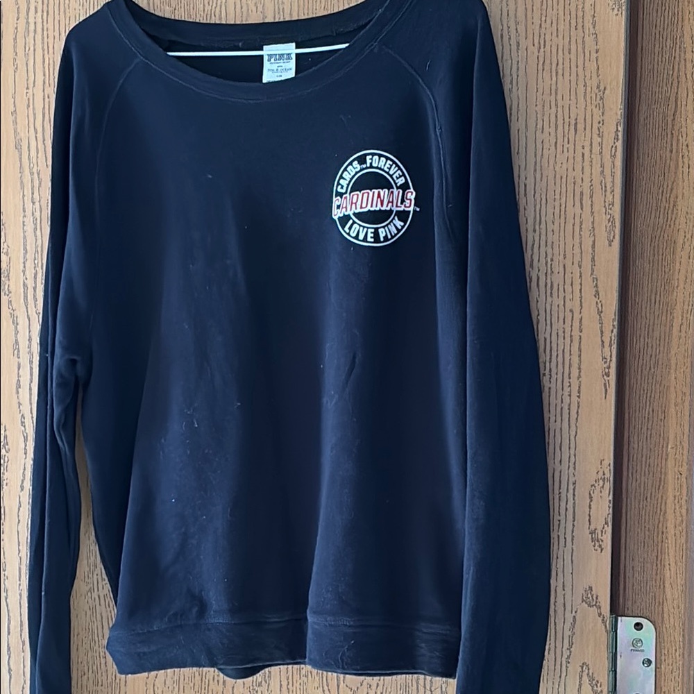 PINK Victoria's Secret Black Crew Neck Sweater with Long Sleeves